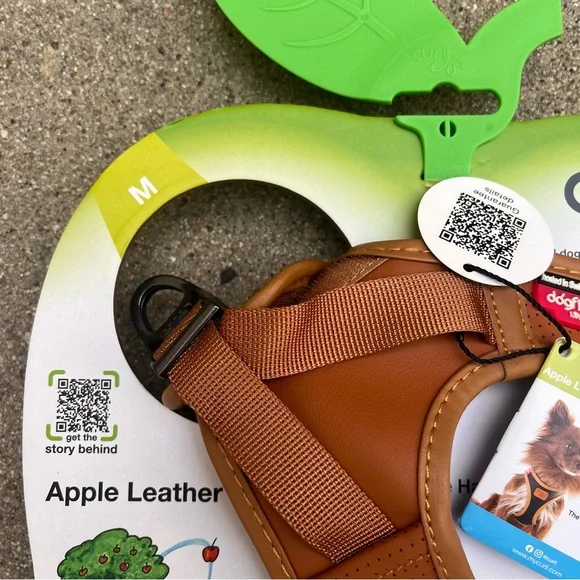 Curli Apple Leather Dog Harness - Brown - Picture 4 of 5